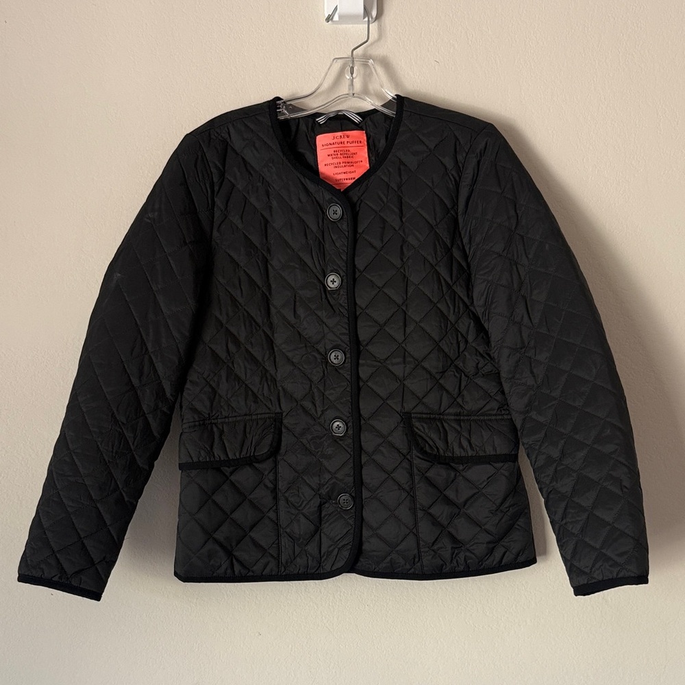 J. Crew Black Quilted Puffer Jacket